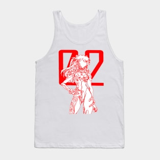 Asuka Langley Continuous Line Artwork Tank Top